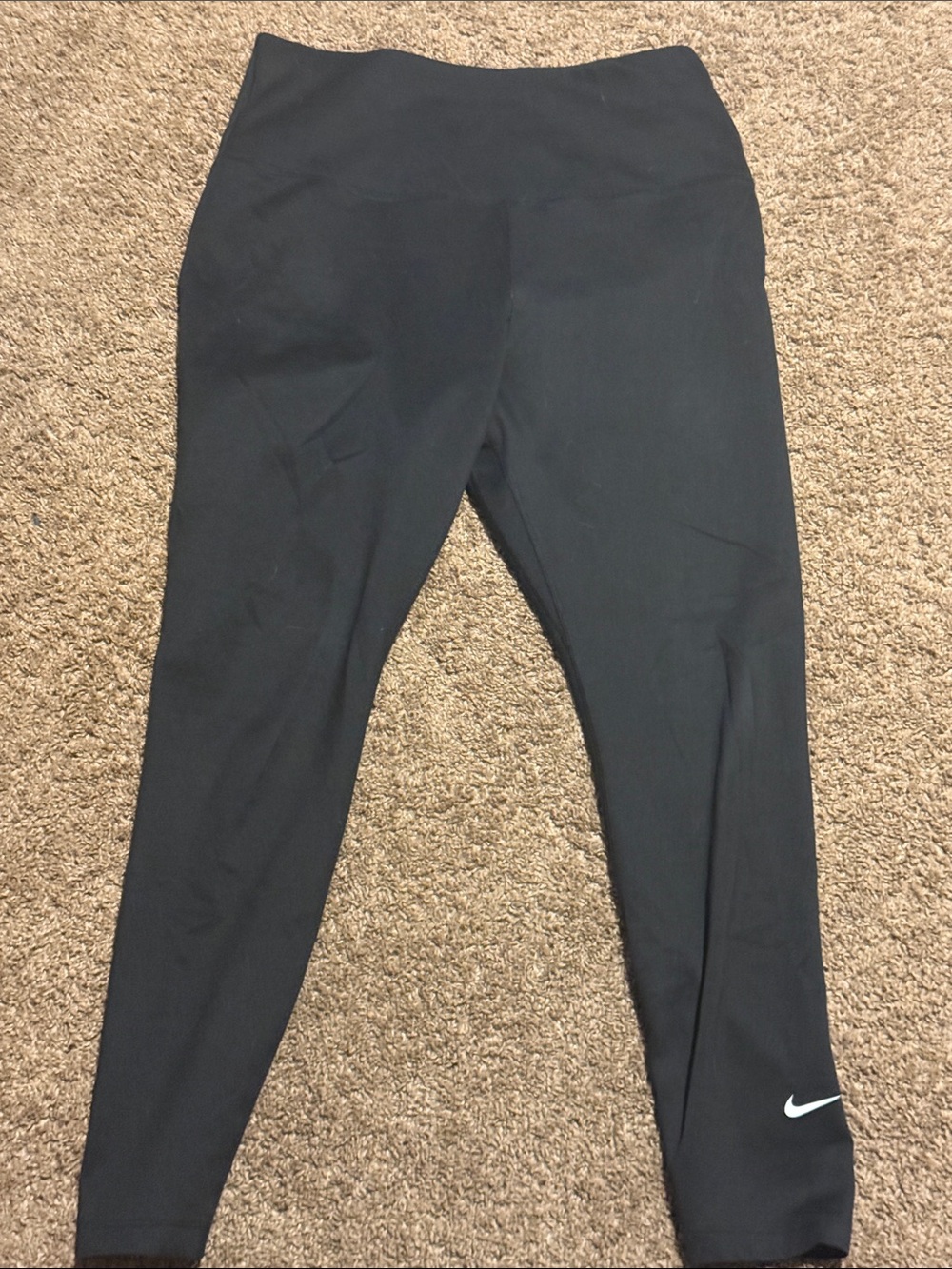 Nike Black Leggings with White Swoosh